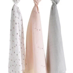 Lot De 3 Langes En Coton 70x70 Cm - Miss Fleur De Lune 5 Lot De 3 Langes En Coton 70x70 Cm - Miss Fleur De Lune -Le Bébé Soldes PBRCCE NoColor 3 X