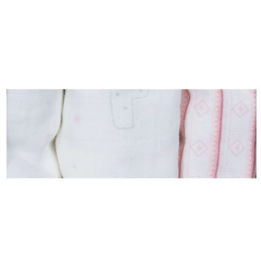 Lot De 3 Langes En Coton 70x70cm - Mila 3 Lot De 3 Langes En Coton 70x70cm - Mila – Image 3