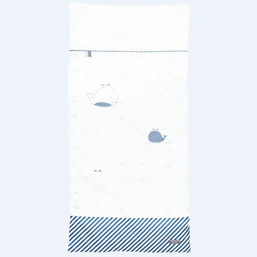 Edredron Blue Baleine - 140x70 Cm 1 Edredron Blue Baleine - 140x70 Cm